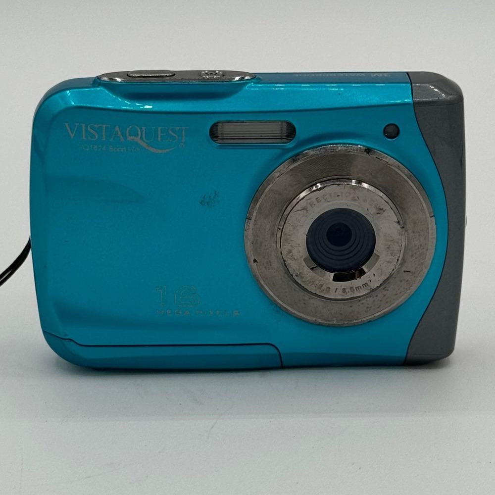 VistaQuest VQ1624 Sport UW Waterproof Digital Camera 16MP Teal Blue